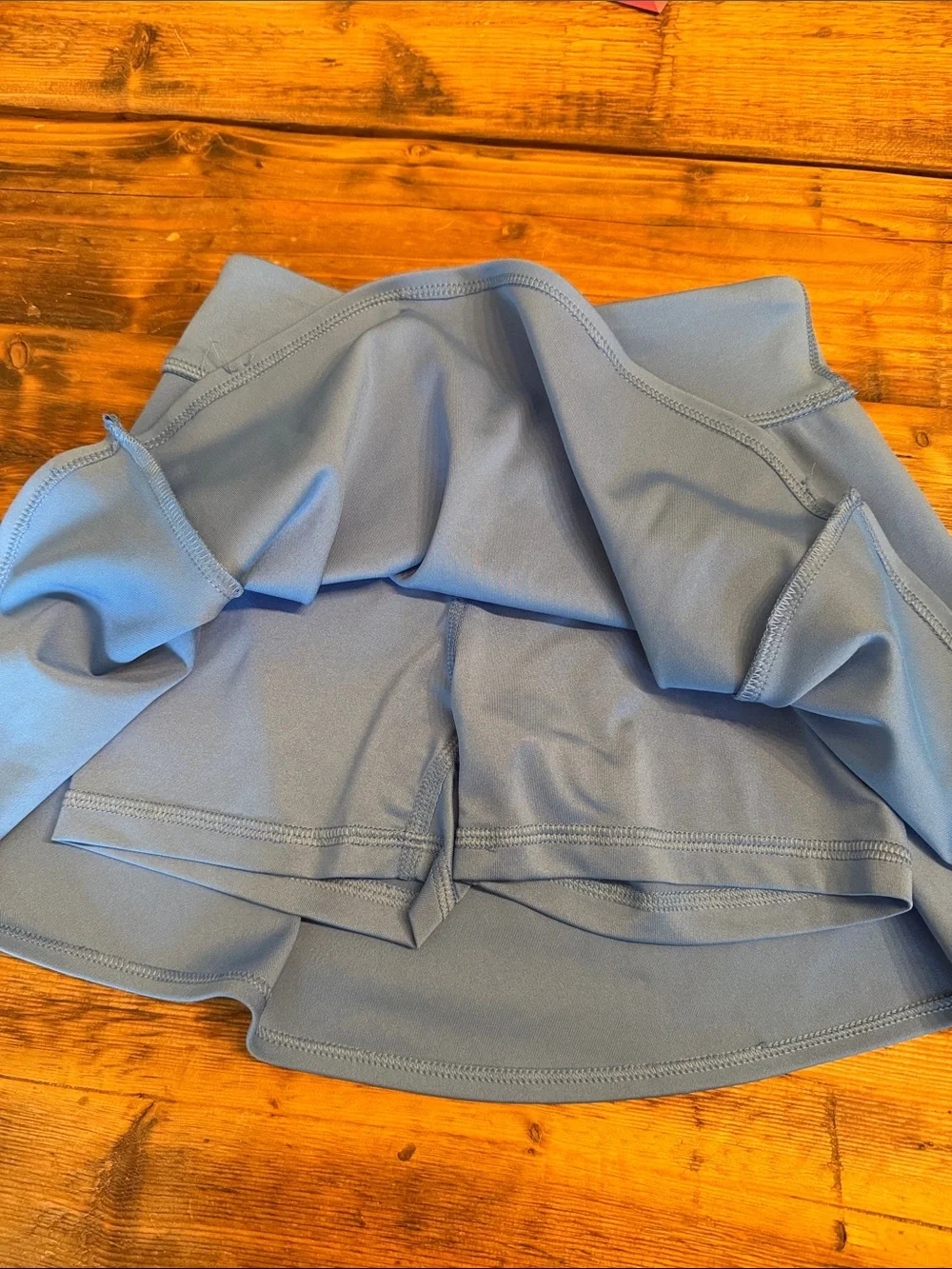 90 Degree By Reflex Light Blue Girls' Athletic Skort with Pleated Flare